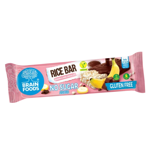 Brain Foods Rice Bar - Banana & Dark Chocolate