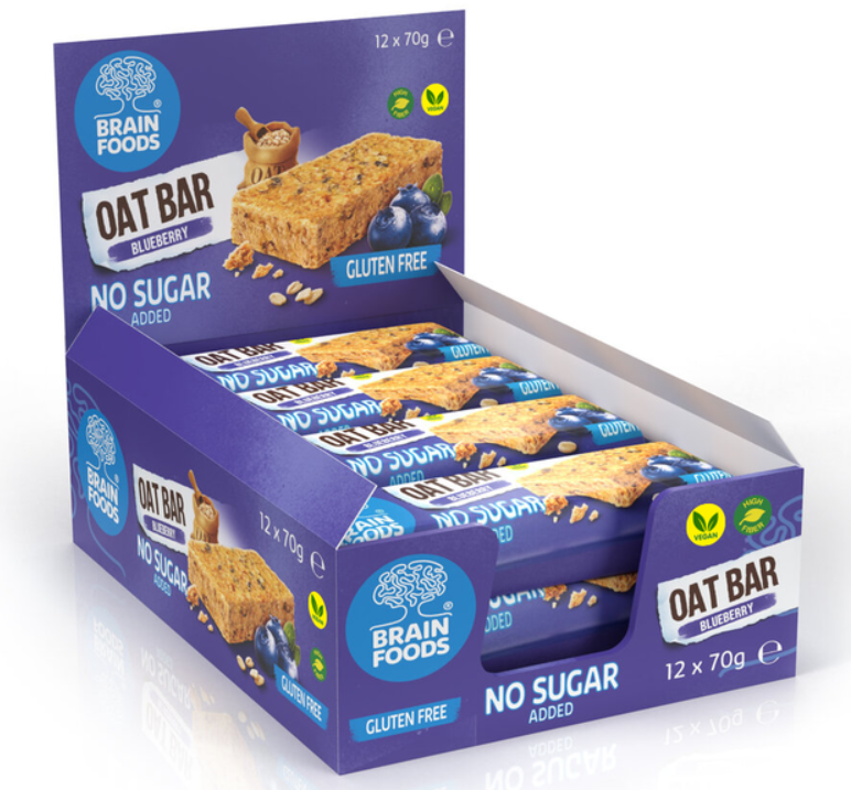Brain Foods Blueberry Oat Bar - Image 2